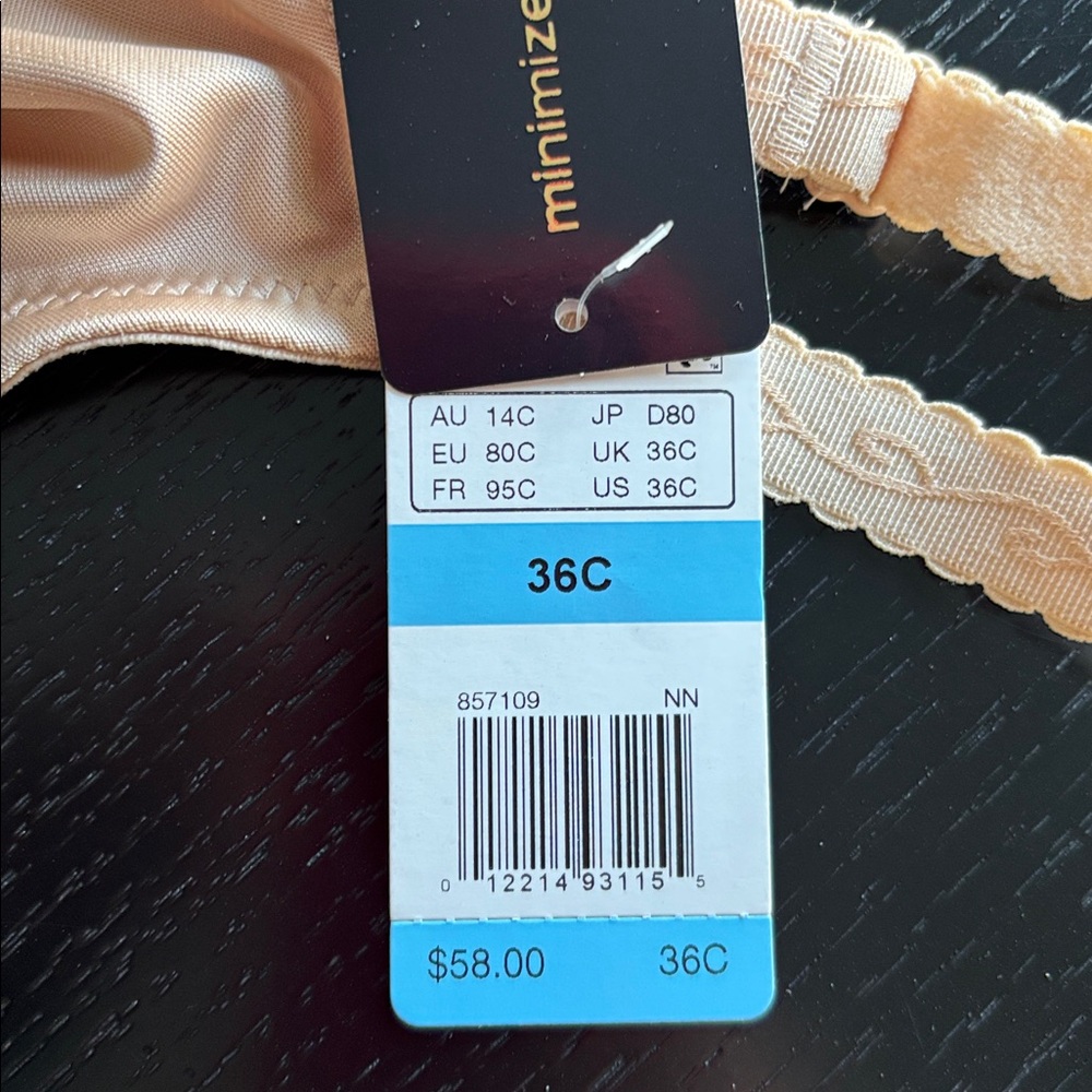 NWT-Wacoal Nude Underwire Minimizer Bra - 36C - Picture 2 of 4